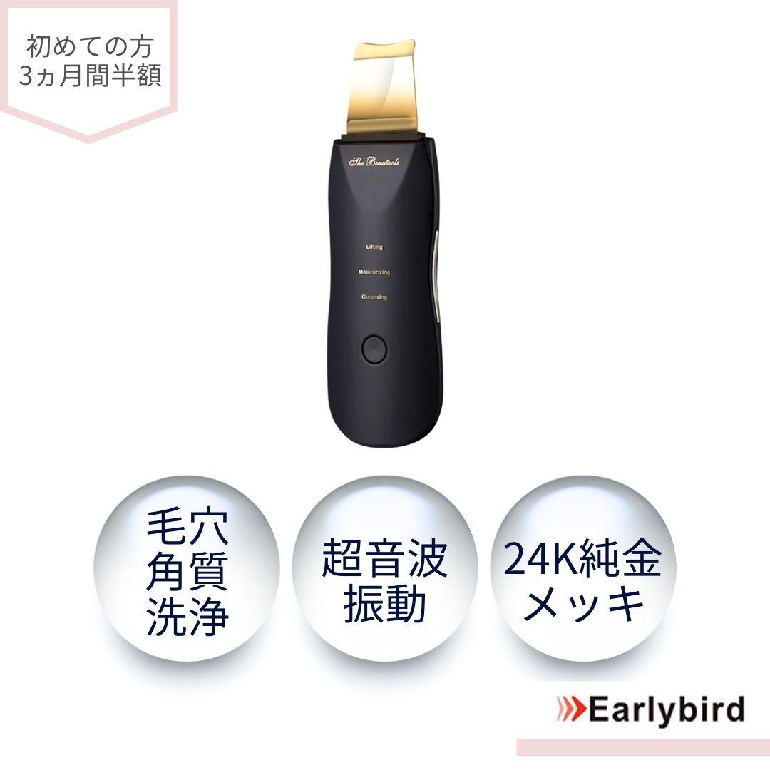 アーリーバード 美顔器 ロックリーン ウォーターピーリング 24K純金